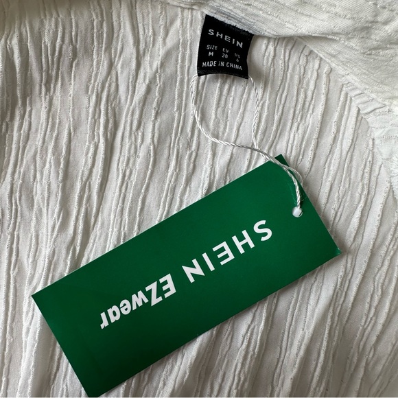 SOLD: SHEIN EZWear White Button Up Shirt - Picture 3 of 3